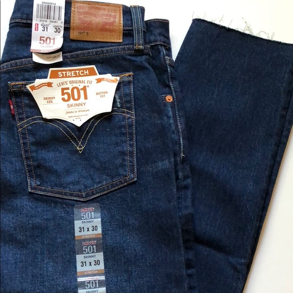 Levi's Denim - NWTLevi's 501 Skinny Stretch with Raw Hem